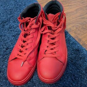 Red High-Top Fuego Dance Sneakers